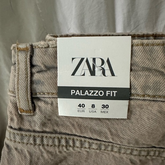 Zara pink over dyed palazzo pants - Picture 2 of 2